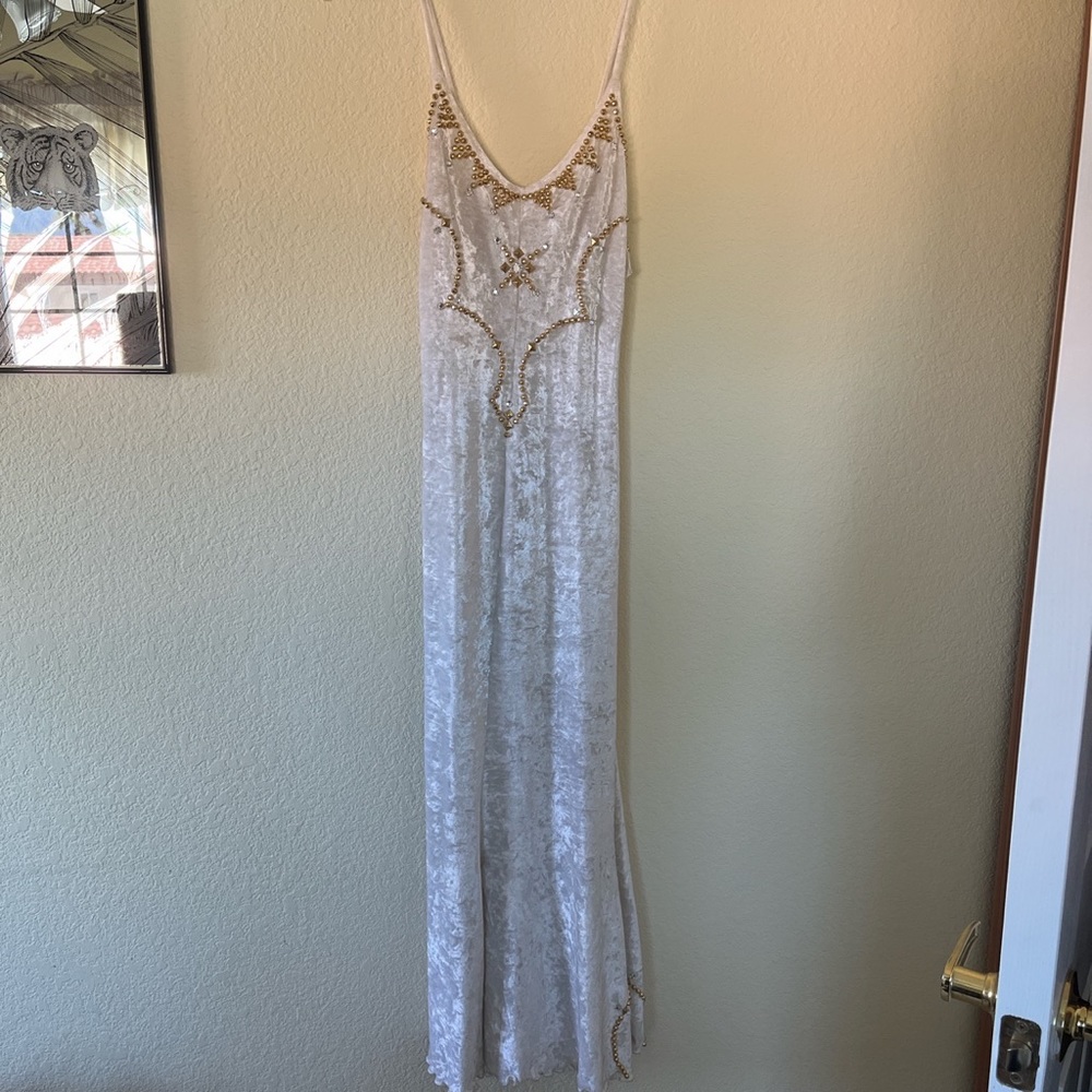 White velvet dress